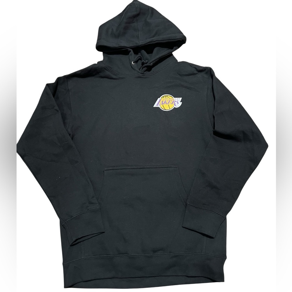 Michelle & Ness NBA showtime 17X Los Angeles Lakers graphic hoodie Black small